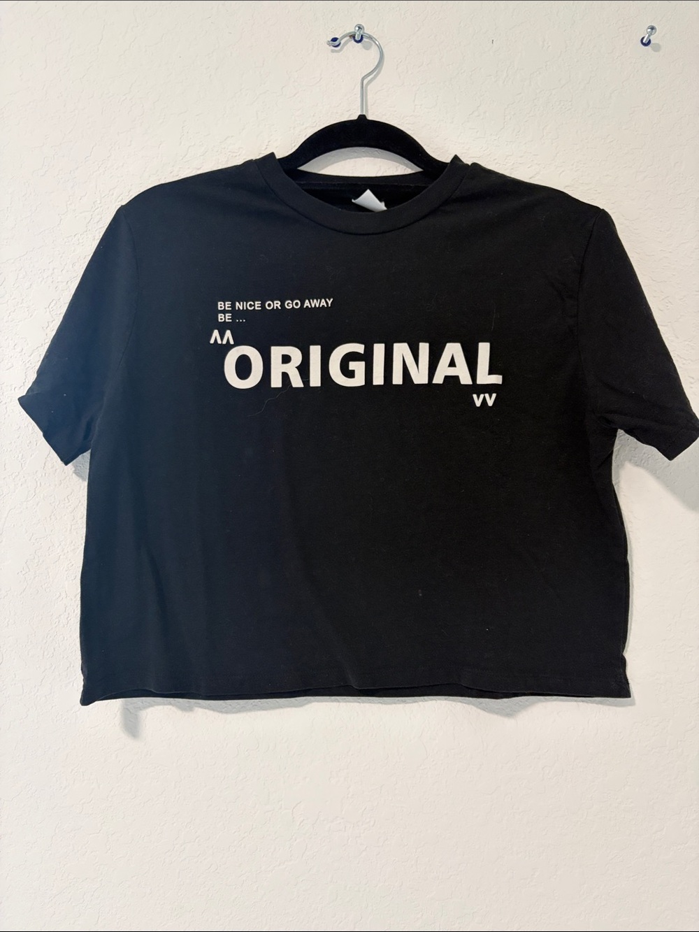Zara Black Tee with White "ORIGINAL" Graphic